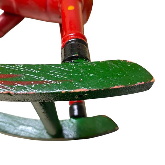 VTG 8.5" Tall Handpainted Wooden Rocking Horse Christmas Holiday Mantle Decor - Picture 14 of 16